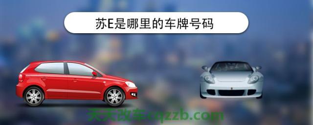 了解：苏e是哪里的车牌号码(图)
