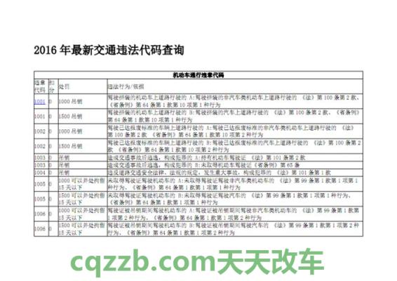 了解：违章1013代码_交通问题  第3张