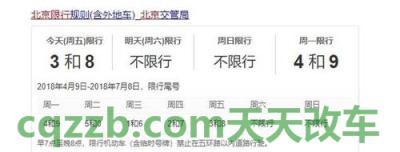 问答：2018年最新北京限行时间表_交通业务办理