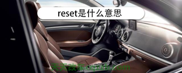 车知识：reset是什么意思(图)