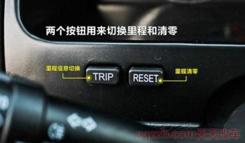汽车reset按钮(车辆的里程表有几种方式呈现)  第3张