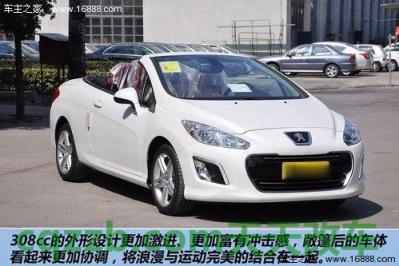 汽车有用：标致308cc敞篷跑车报价及图片 标致308系列掀背车的改动最轻微
