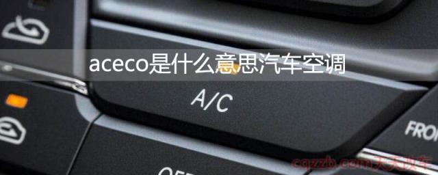 aceco是什么意思汽车空调(eco经济驾驶模式)