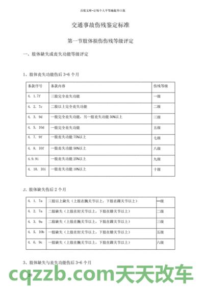 车知识:交通事故10级伤标准有哪些 交通事故10级伤残鉴定标准 第1张