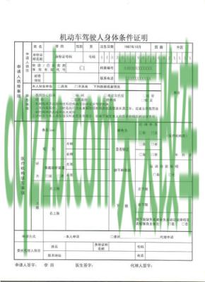 汽车疑问：机动车驾驶人身体条件证明怎么填_交通问题  第2张