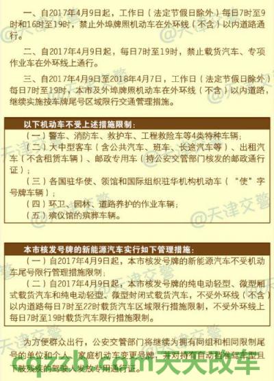 汽车分享:天津限行措施与规定_交通业务办理 第3张