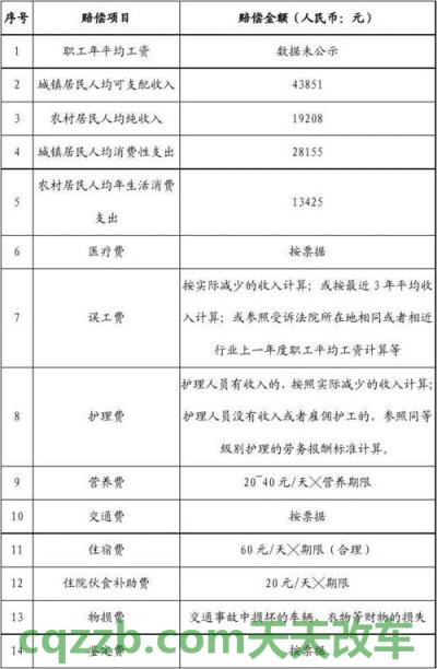 汽车问答：2018年湖南交通事故赔偿标准_交通业务办理  第3张