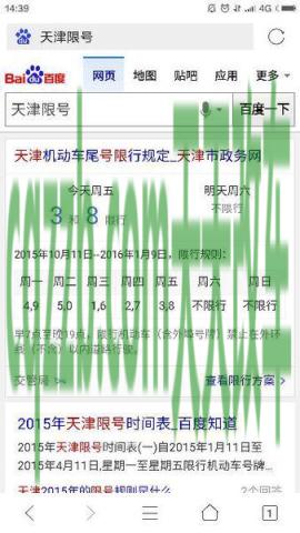 疑问：天津限行尾号_交通业务办理  第1张