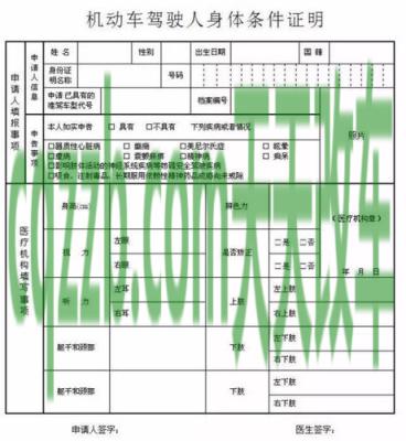 汽车疑问：机动车驾驶证身体条件证明_交通业务办理