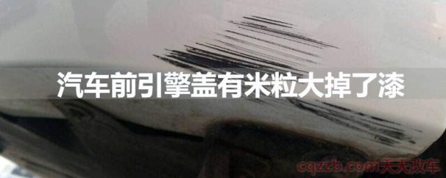 汽车前引擎盖有米粒大掉了漆(补漆笔和贴纸的用法)  第1张