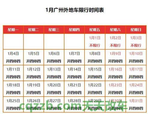 问题:广州限行外地车时间_交通业务办理 第3张