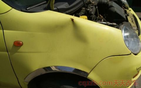 翼子板凹了必须钣金吗(前翼子板凹陷钣金修复方法)  第2张